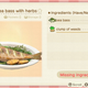 A grilled sea bass with herbs recipe, from Animal Crossing: New Horizons